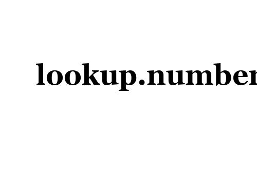 lookup.number