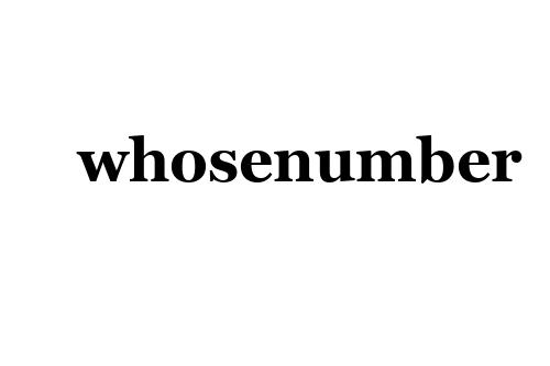 whosenumber